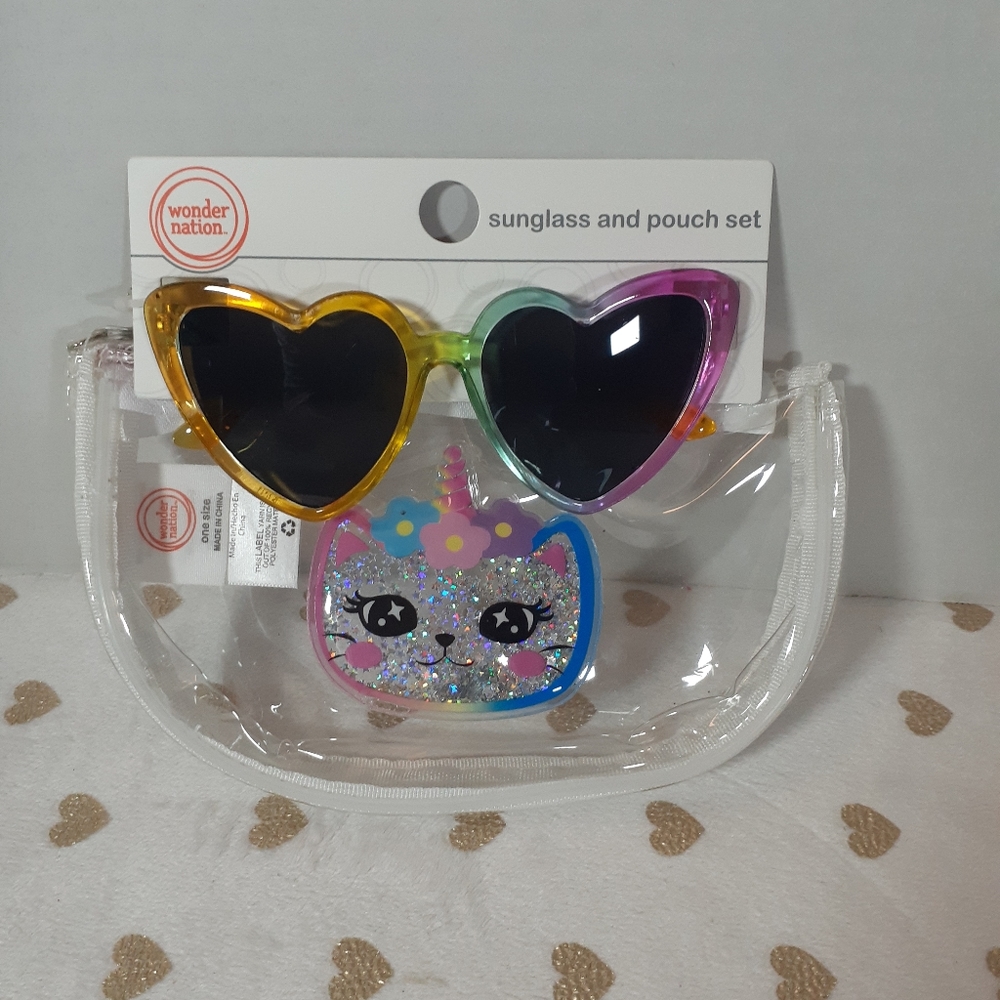 ✂️10/$40 🎉S-HP🎉 *NWT* Wonder Nation Kids Glasses and Pouch